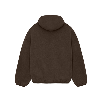 Fear of God Essentials Hoodie Heather Wood SS24 Back