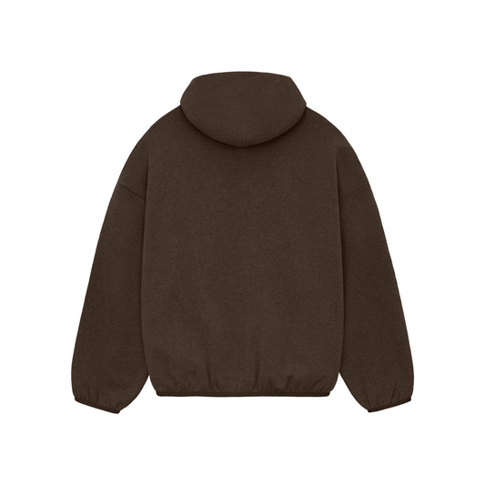 Fear of God Essentials Hoodie Heather Wood SS24 Back