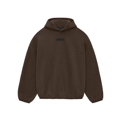 Fear of God Essentials Hoodie Heather Wood SS24 Front