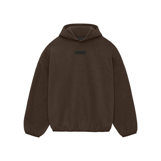 Fear of God Essentials Hoodie Heather Wood SS24 Front