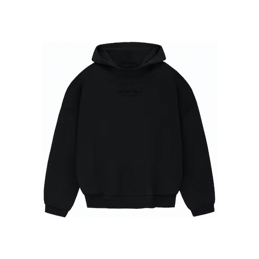 Fear of God Essentials Hoodie Jet Black FW23 Front