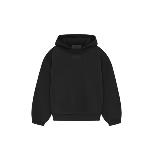 Fear of God Essentials Hoodie Jet Black SS24 Front