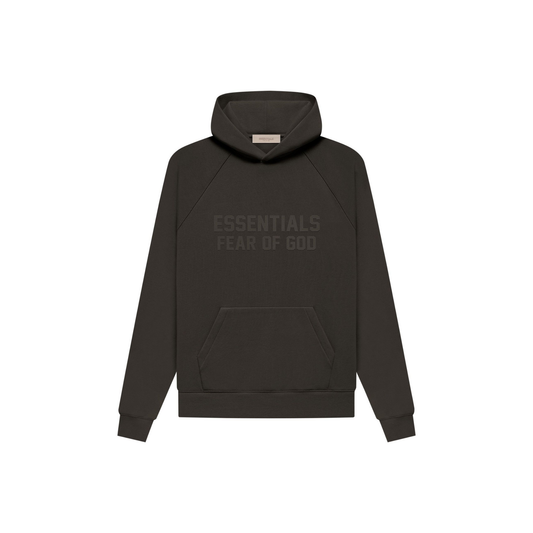 Fear of God Essentials Hoodie Off Black FW22 Front