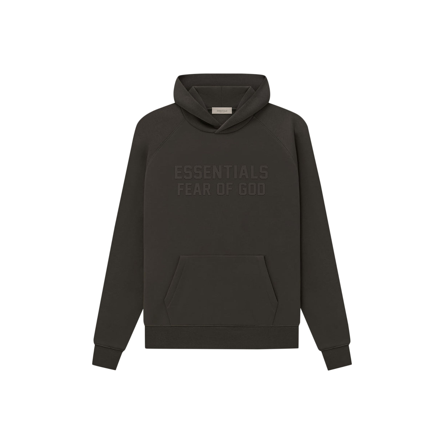 Fear of God Essentials Hoodie Off Black SS23 Front