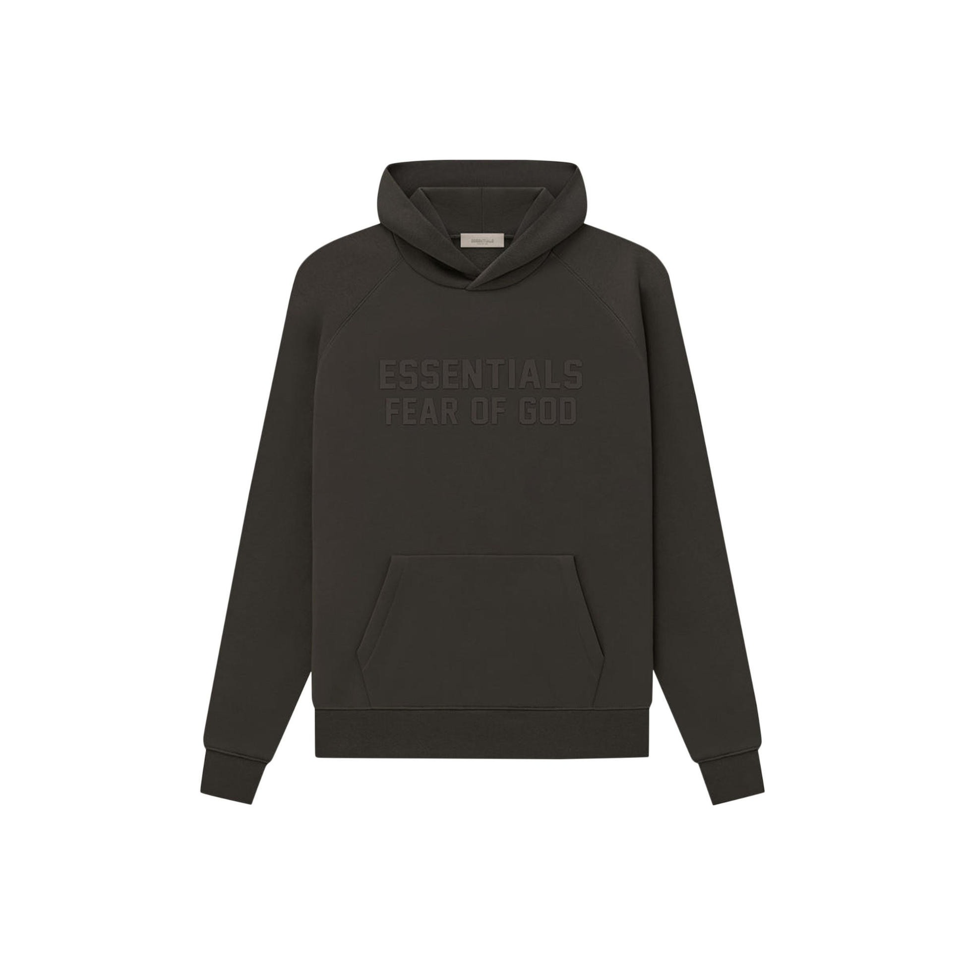 Fear of God Essentials Hoodie Off Black SS23 Front