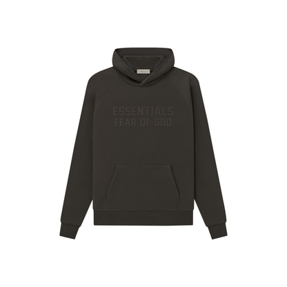 Fear of God Essentials Hoodie Off Black SS23 Front