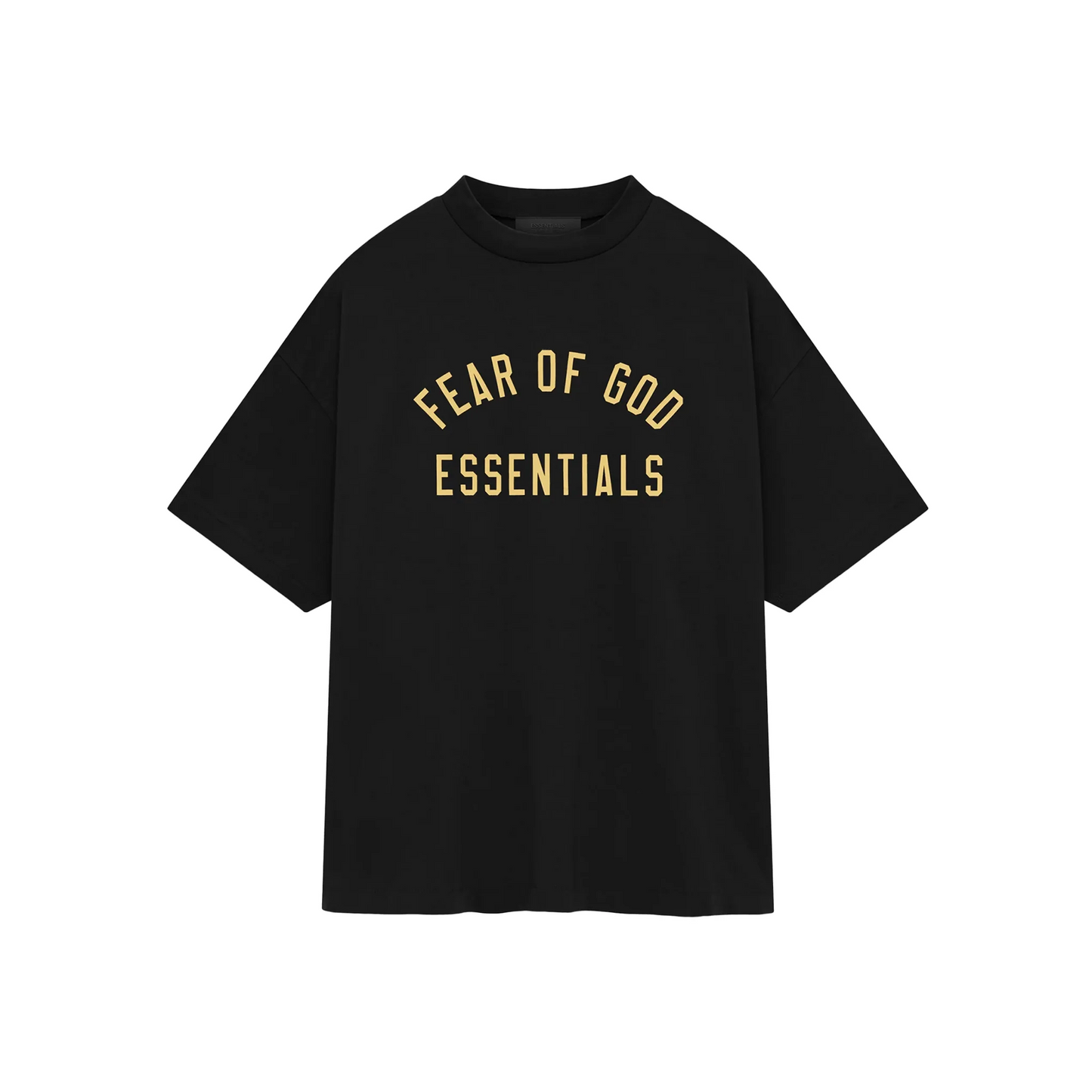 Fear of God Essentials Jersey Crewneck Tee Black FW24 Front