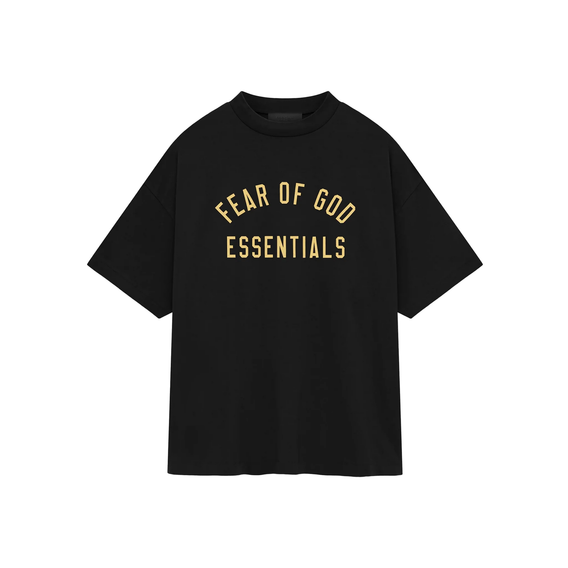 Fear of God Essentials Jersey Crewneck Tee Black FW24 Front