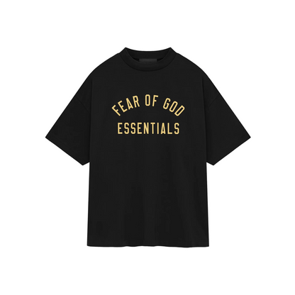 Fear of God Essentials Jersey Crewneck Tee Black FW24 Front