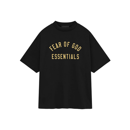 Fear of God Essentials Jersey Crewneck Tee Black FW24 Front