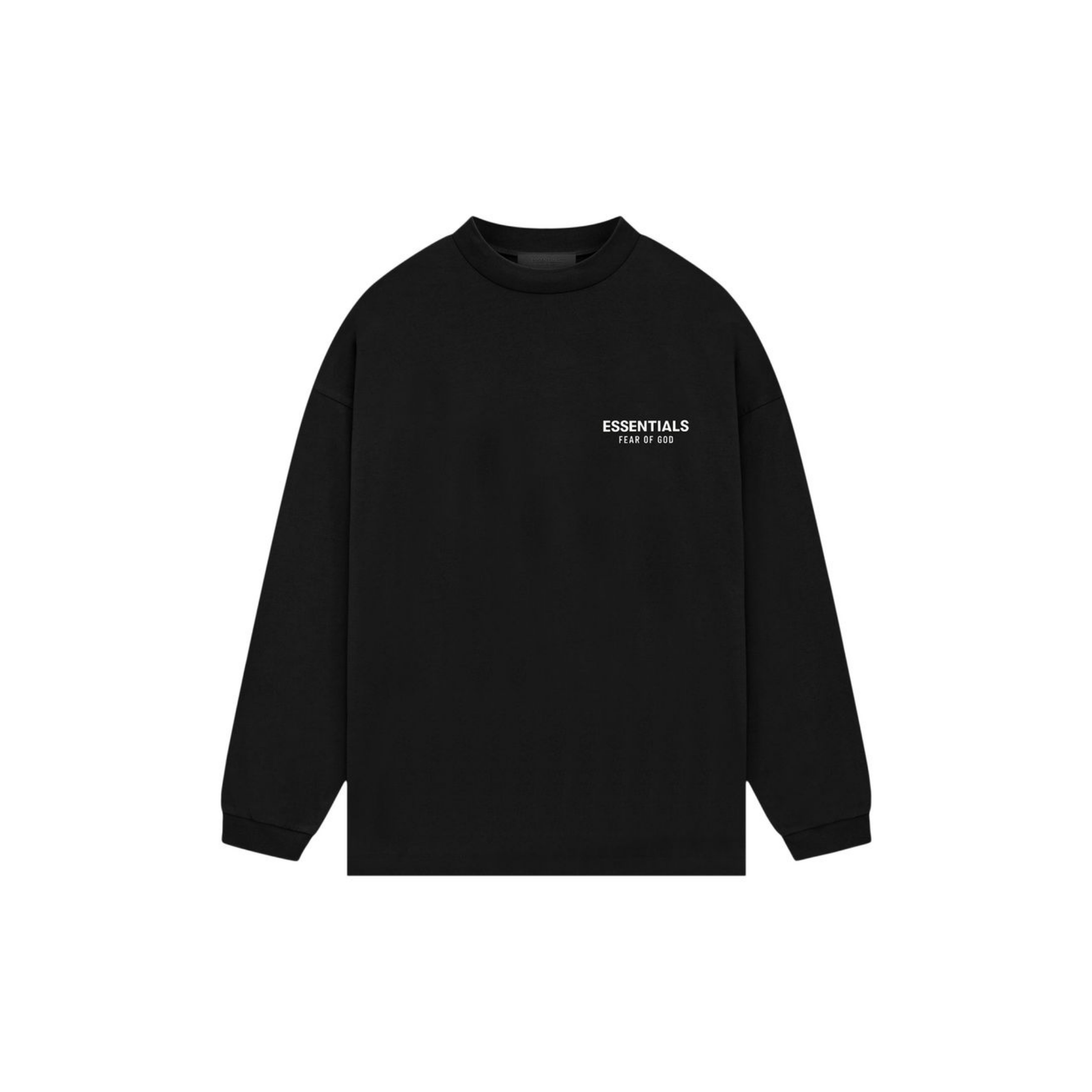 Fear of God Essentials Jersey Long Sleeve Shirt Black FW24 Front