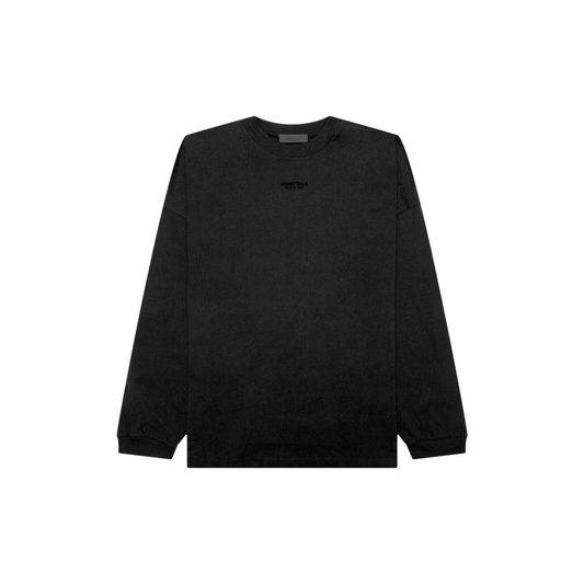 Fear of God Essentials Long Sleeve Tee Jet Black FW23 Front