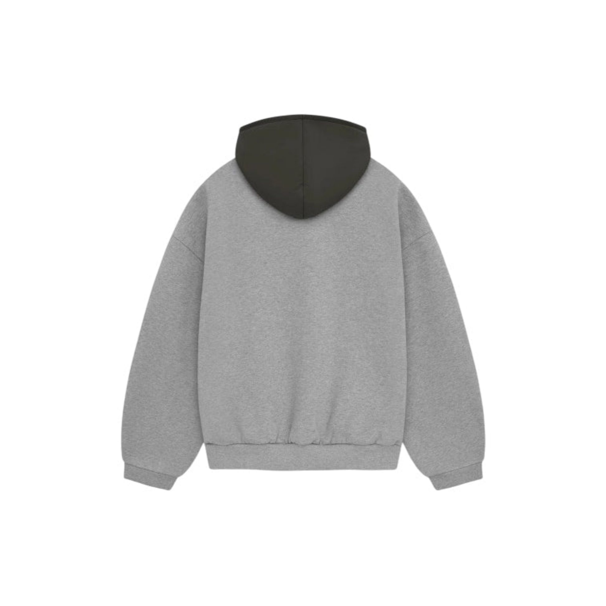 Fear of God Essentials Nylon Fleece Hoodie Dark Heather Oatmeal Ink SS24 Back