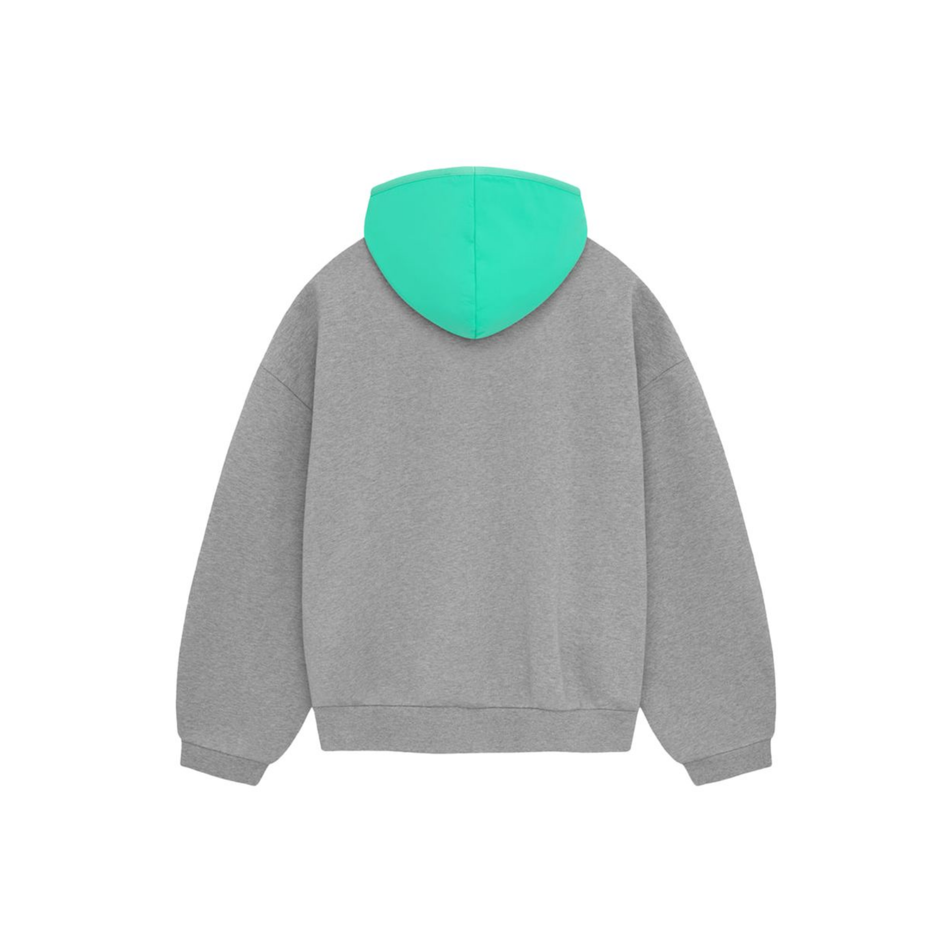 Fear of God Essentials Nylon Fleece Hoodie Dark Heather Oatmeal Mint Leaf SS24 Back