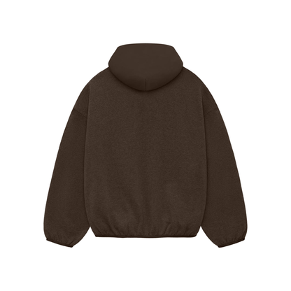 Fear of God Essentials Nylon Fleece Hoodie Heather Wood Wood SS24 Back