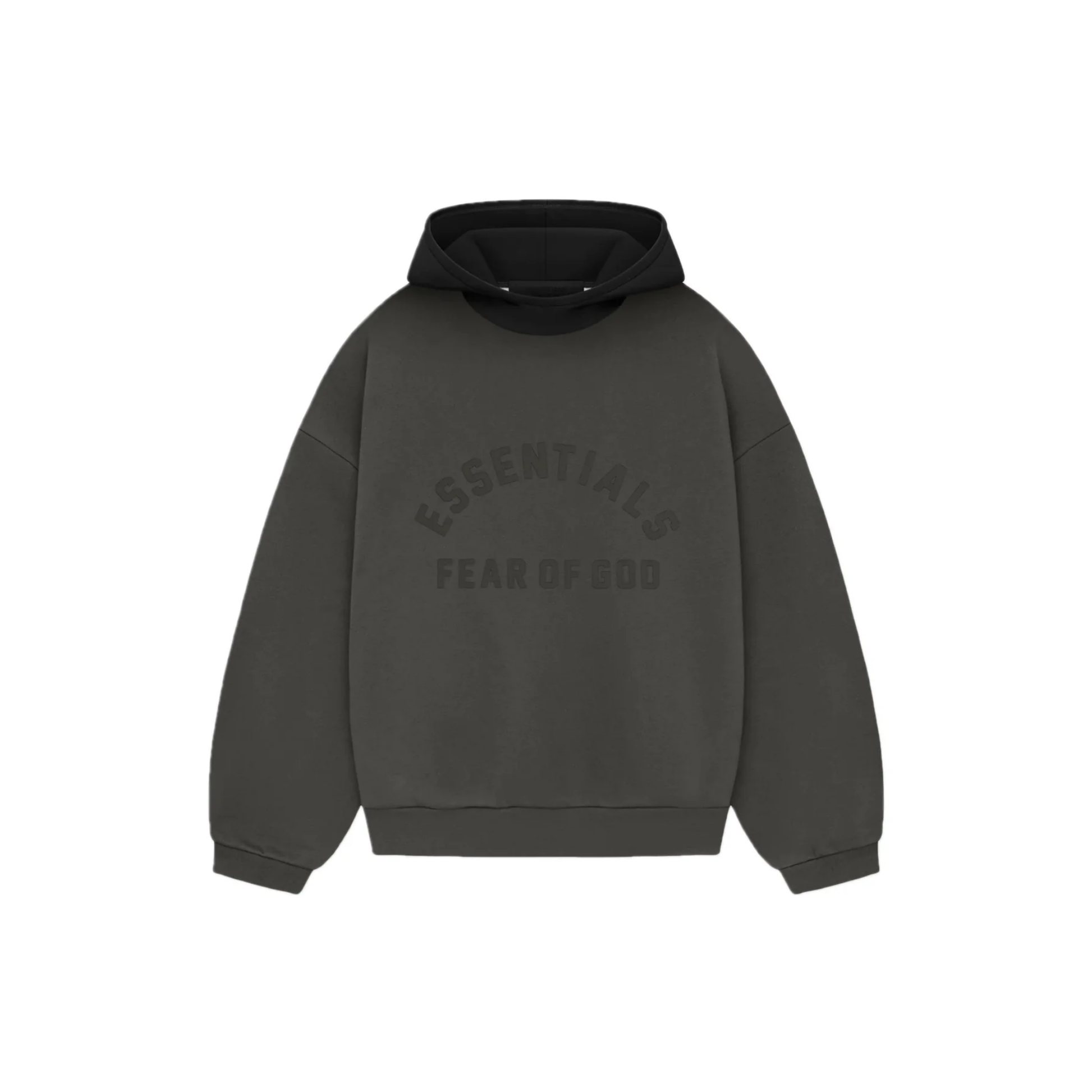 Fear of God Essentials Nylon Fleece Hoodie Ink Jet Black SS24 Front