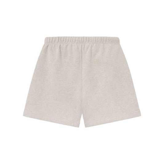 Fear of God Essentials Soccer Fleece Shorts Heather Stone SS25 Back