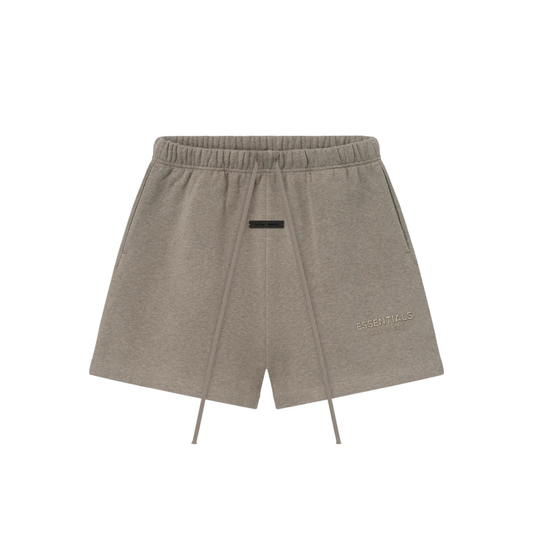Fear of God Essentials Soccer Fleece Shorts Homestead Heather SS25 Front