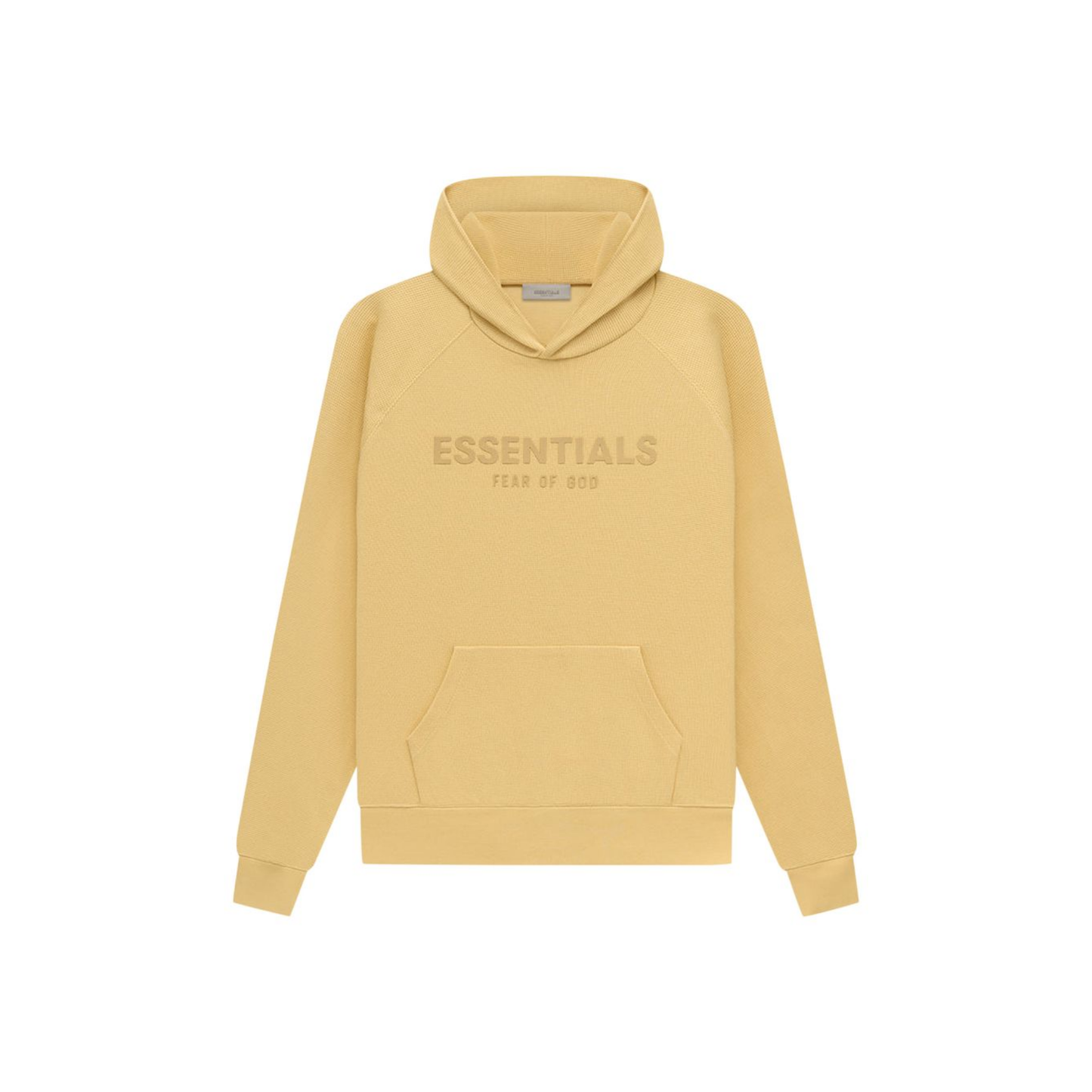Fear of God Essentials Waffle Raglan Hoodie Light Tuscan SS23 Front