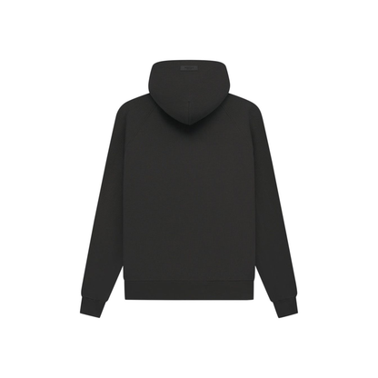 Fear of God Essentials Waffle Raglan Hoodie Off Black SS23 Back