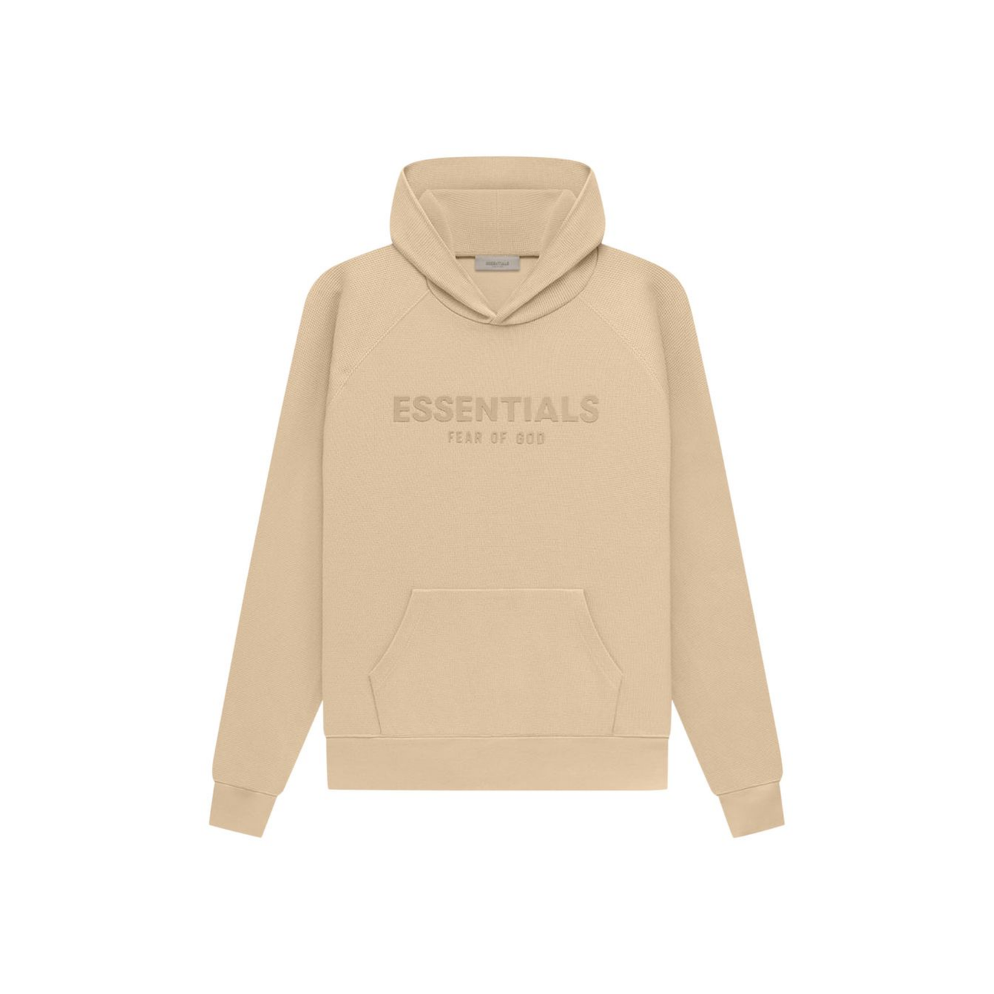 Fear of God Essentials Waffle Raglan Hoodie Sand SS23 Front
