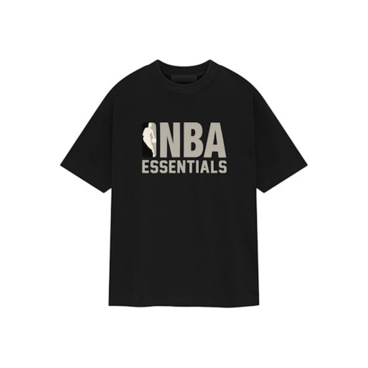 Fear of God Essentials x NBA Tee Black SS25 Front