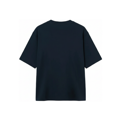 Gucci Cotton Jersey T-Shirt with Gucci Print Navy Back