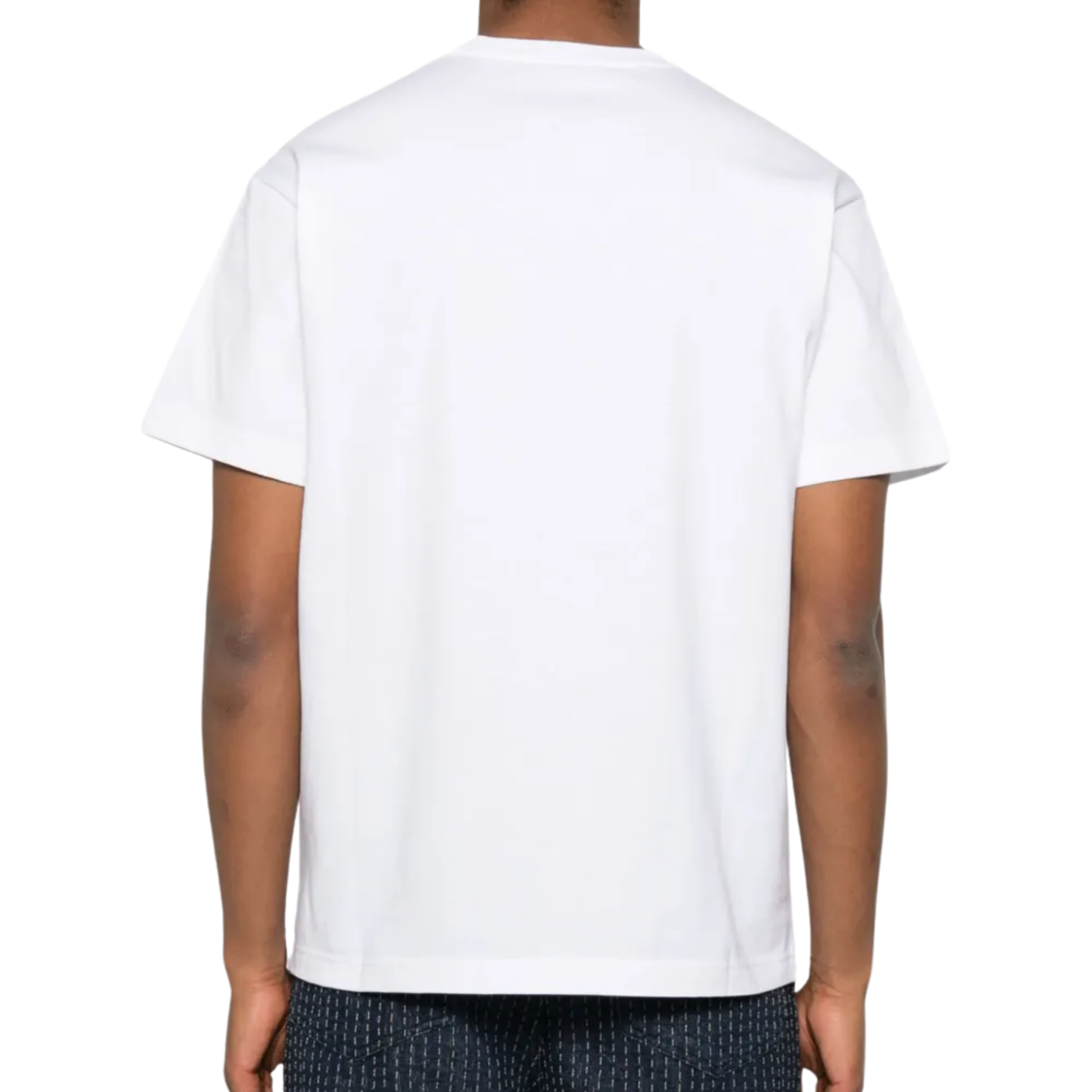 Gucci GG Embroidered Logo Tee White Model Back