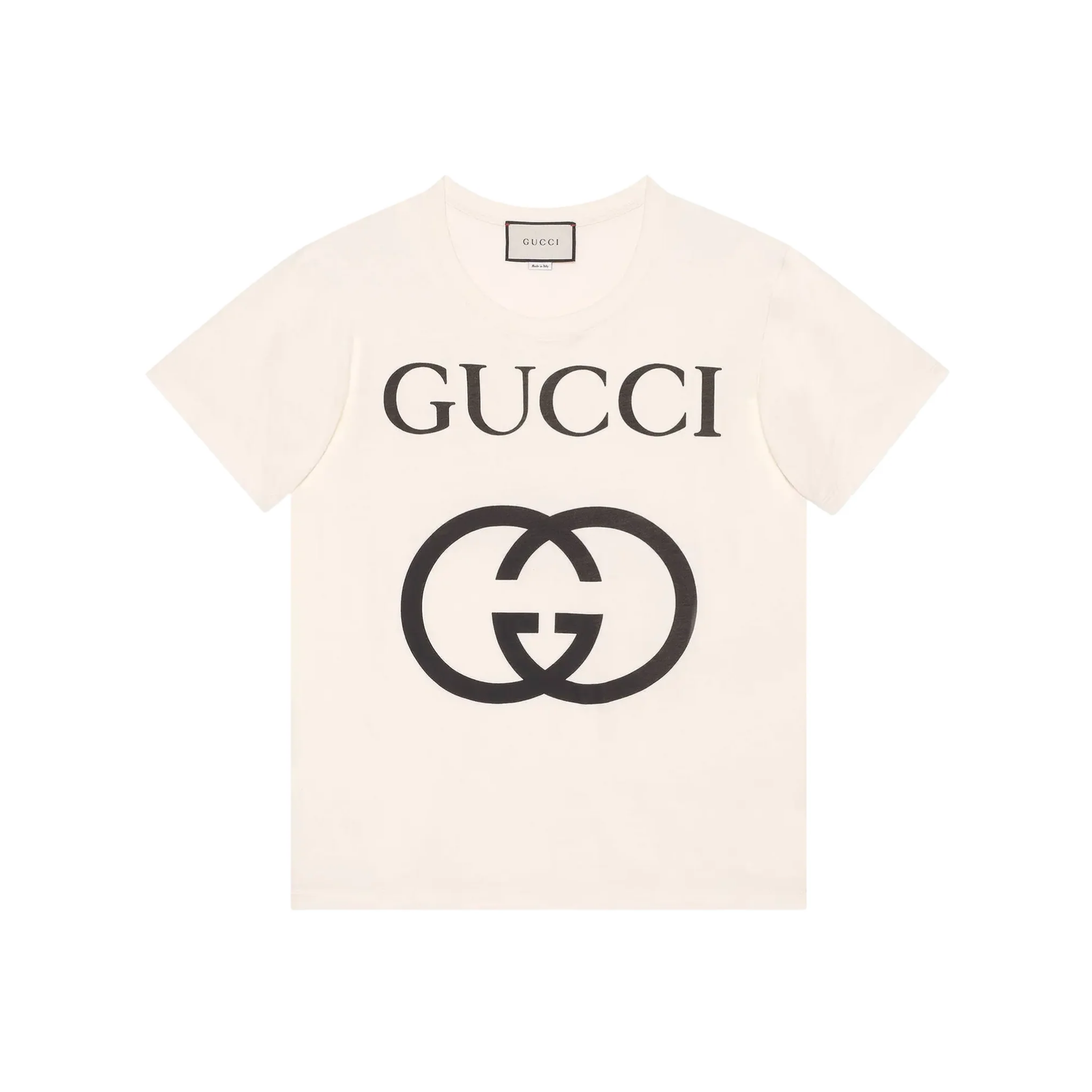 Gucci Oversize With Interlocking G T-Shirt Beige SS21 Front