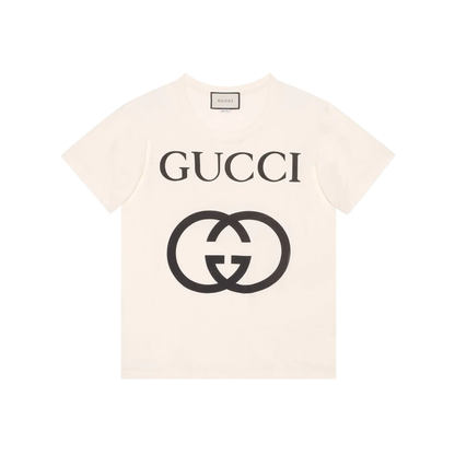 Gucci Oversize With Interlocking G T-Shirt Beige SS21 Front