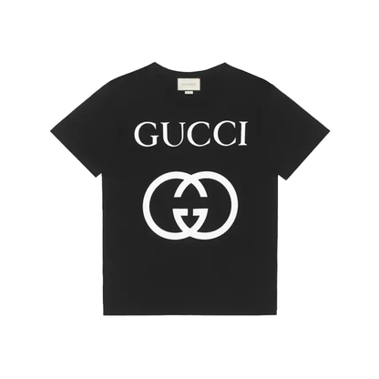 Gucci Oversize With Interlocking G T-Shirt Black SS21 Front