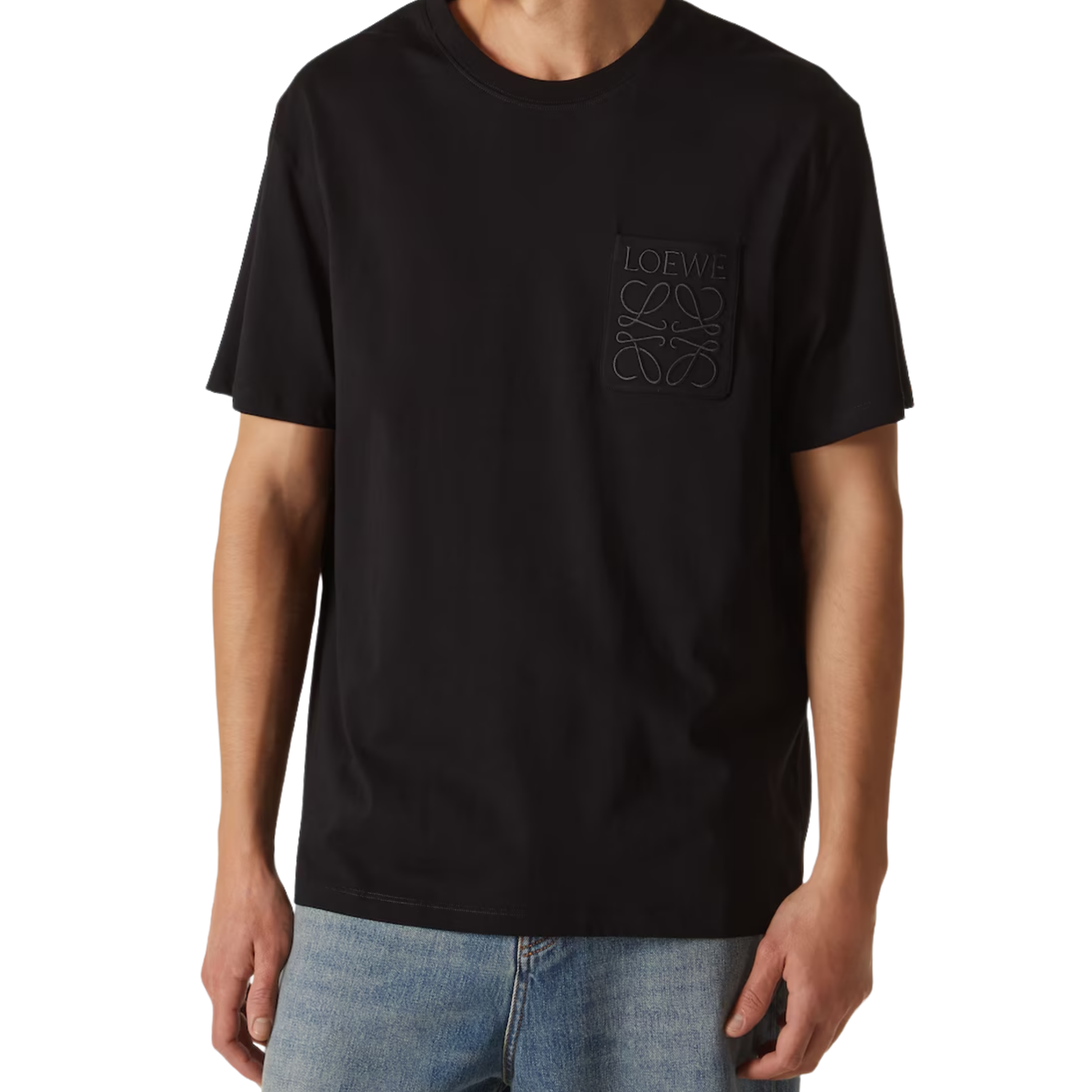 Loewe Anagram Tee Black Model Front