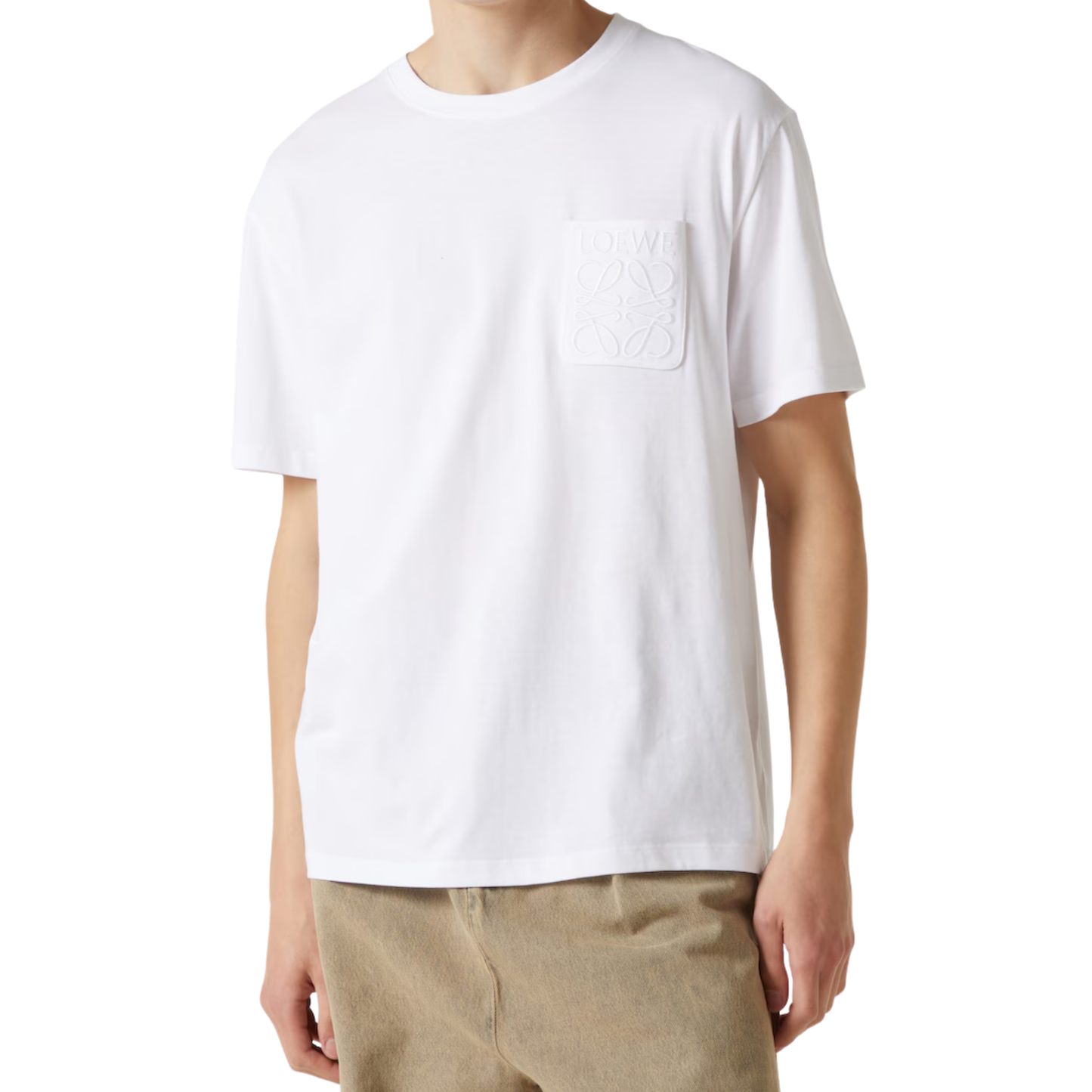 Loewe Anagram Tee White Model Front