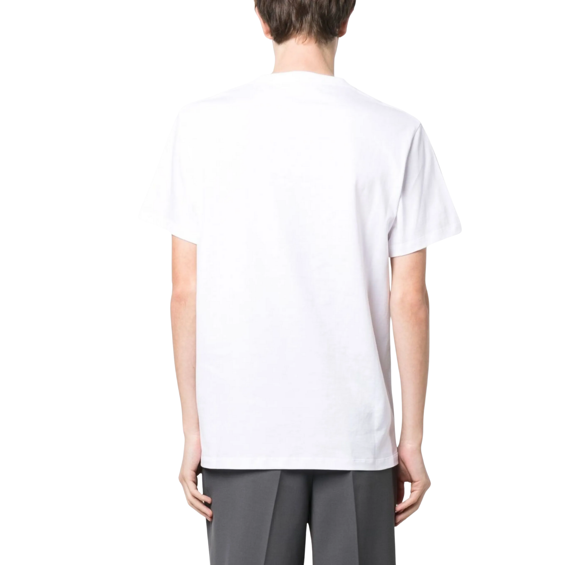 Loewe Logo Embroidered Tee White Model Back