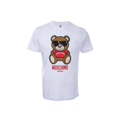 Moschino Swim Lifeguard Bear Tee White Front