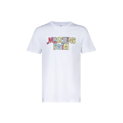 Moschino Swim Printing Tee White Front