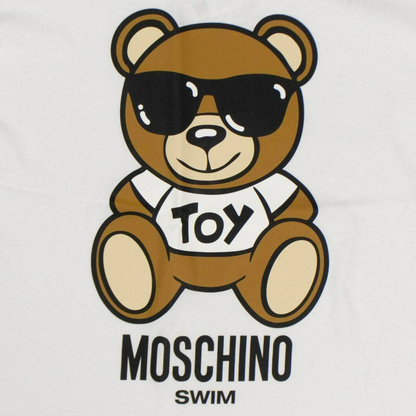 Moschino Swim Toy Bear Tee White Front Logo