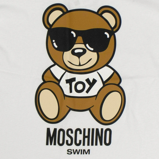 Moschino Swim Toy Bear Tee White Front Logo