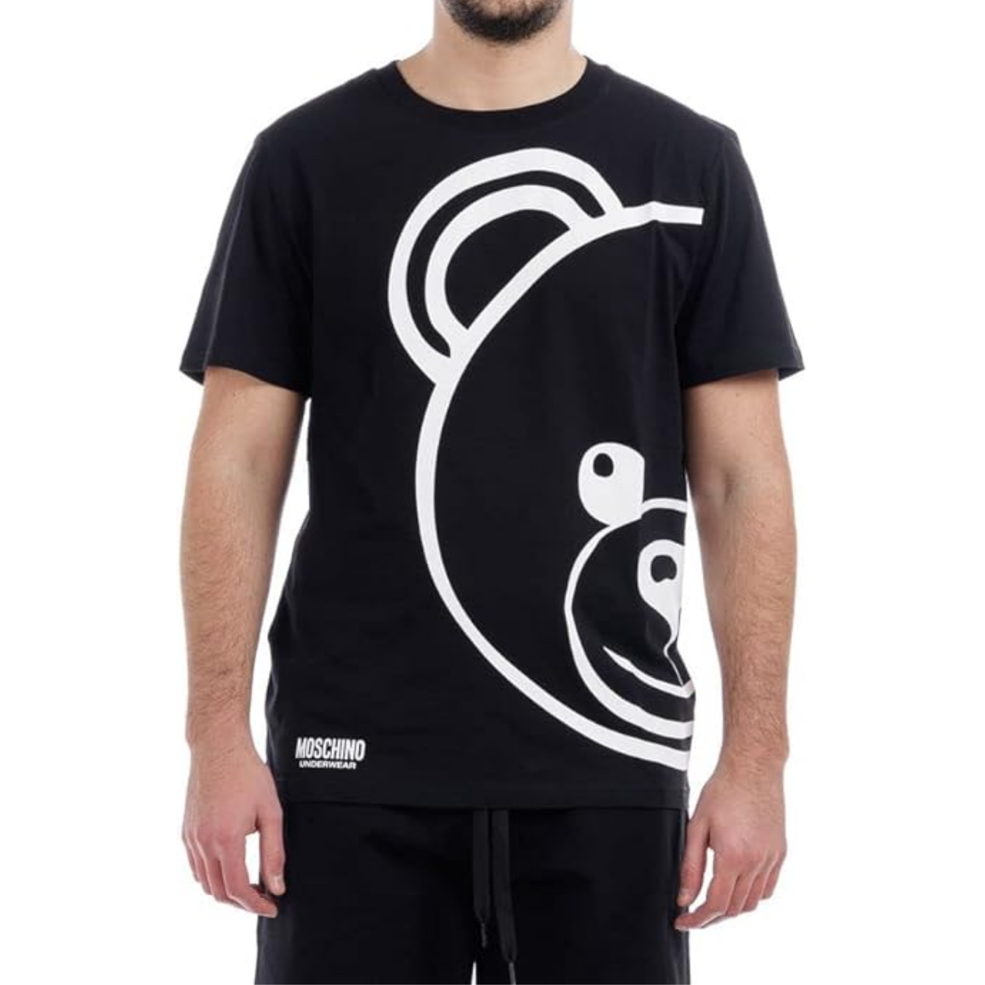 Moschino Underwear Tee Black Model Front