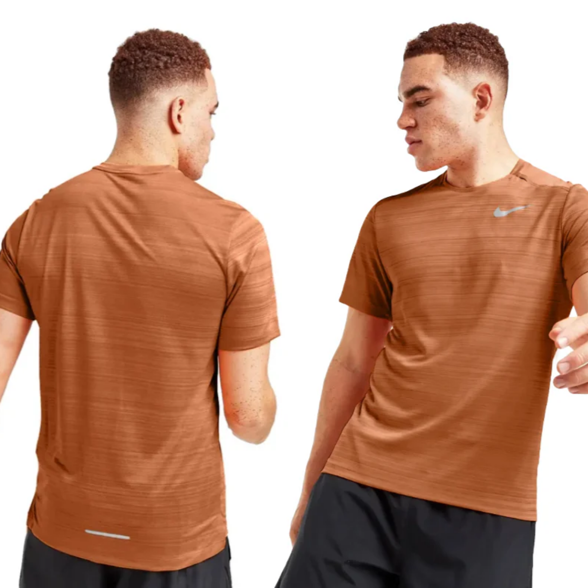 Nike Dri-Fit Miler Tee Dark Russet AJ7566-246 Model