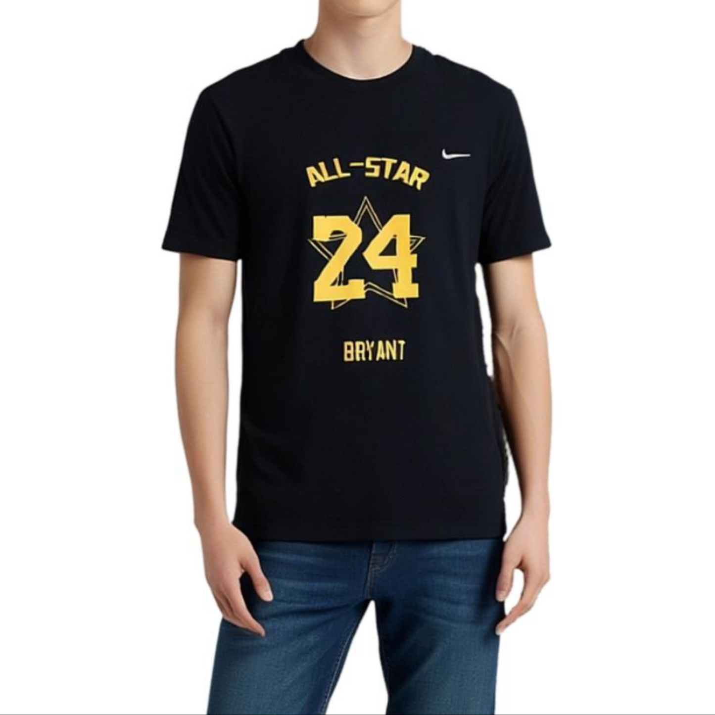 Nike Dri-Fit UV Hyverse Short Sleeve Tee Black All Star Bryant Model Front