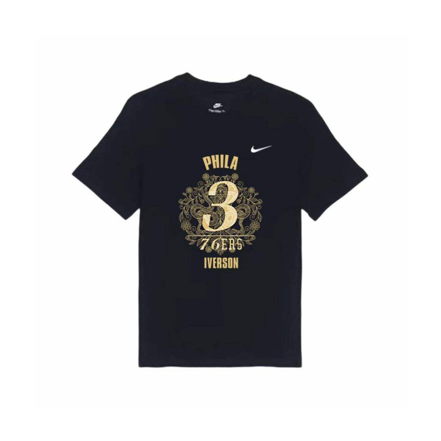 Nike Dri-Fit UV Hyverse Short Sleeve Tee Black Allen Iverson Front