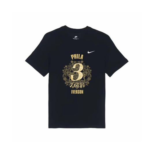 Nike Dri-Fit UV Hyverse Short Sleeve Tee Black Allen Iverson Front