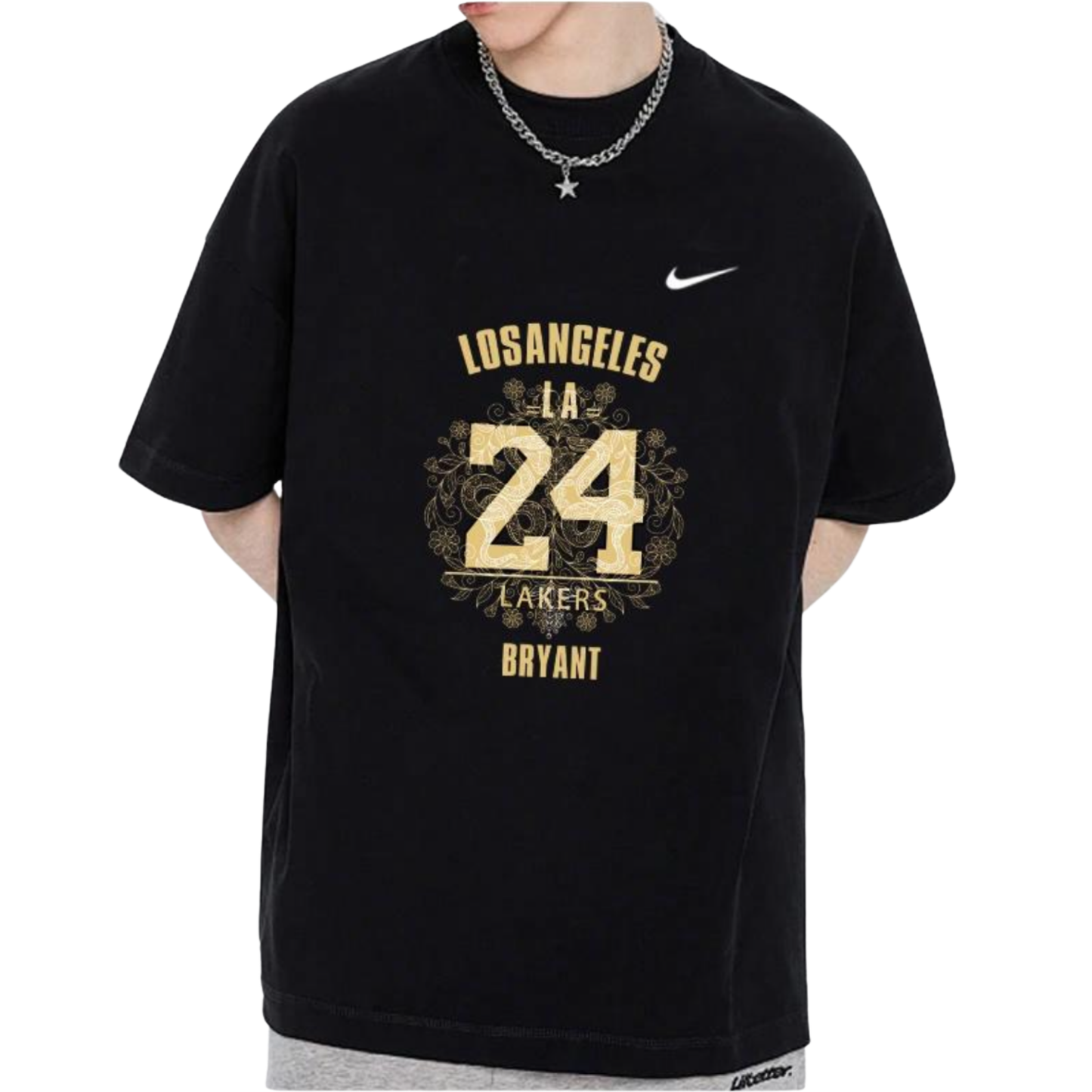 Nike Dri-Fit UV Hyverse Short Sleeve Tee Black Kobe Bryant Model Front