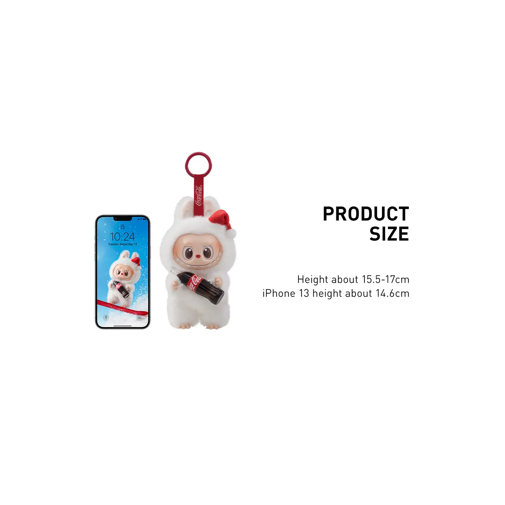 POP MART LABUBU THE MONSTERS COCA-COLA SERIES - Vinyl Face Blind Box Product Size