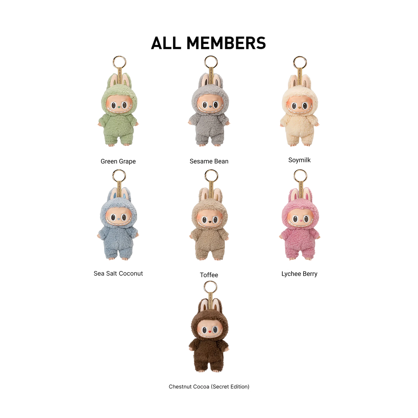 POP MART LABUBU THE MONSTERS - Exciting Macarons Vinyl Face Doll Pendant Keychain (Version 1) All Members