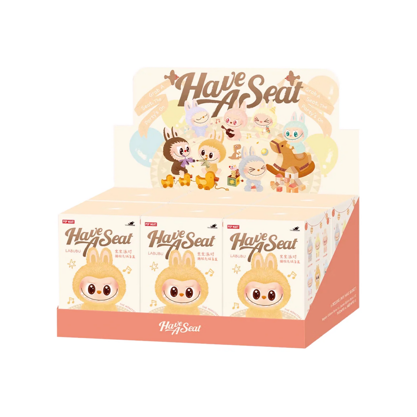 POP MART LABUBU THE MONSTERS - Have A Seat Vinyl Plush Doll Pendant Keychain (Version 2) Full Set