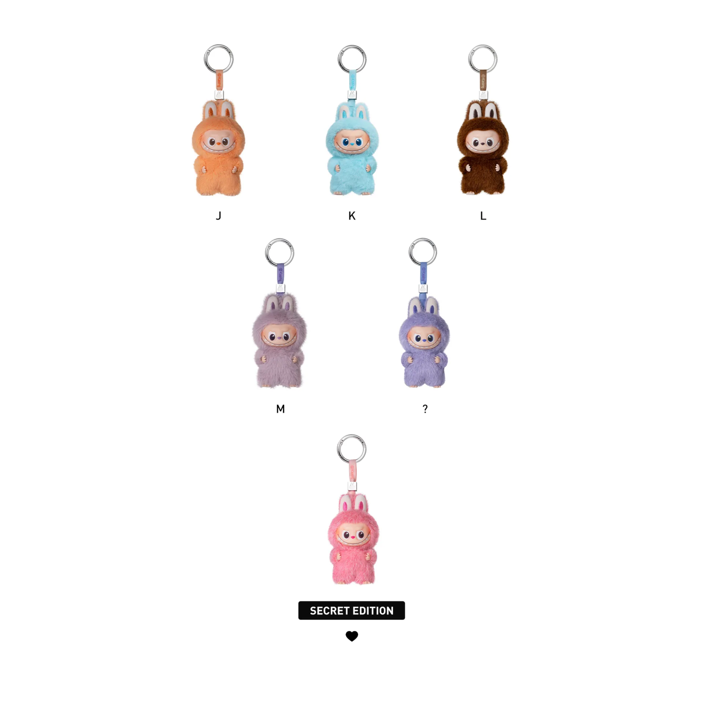 POP MART LABUBU THE MONSTERS PIN FOR LOVE SERIES - Vinyl Plush Pendant Blind Box (N-Z) All Members