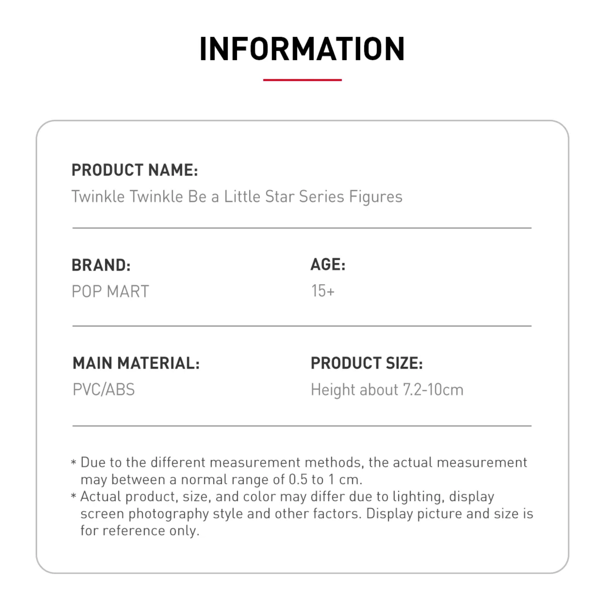 Pop Mart Twinkle Twinkle Be A Little Star Series Figures Information