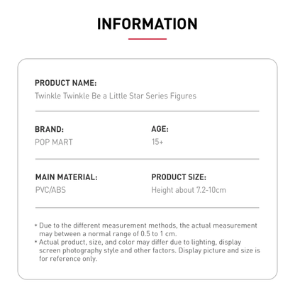 Pop Mart Twinkle Twinkle Be A Little Star Series Figures Information